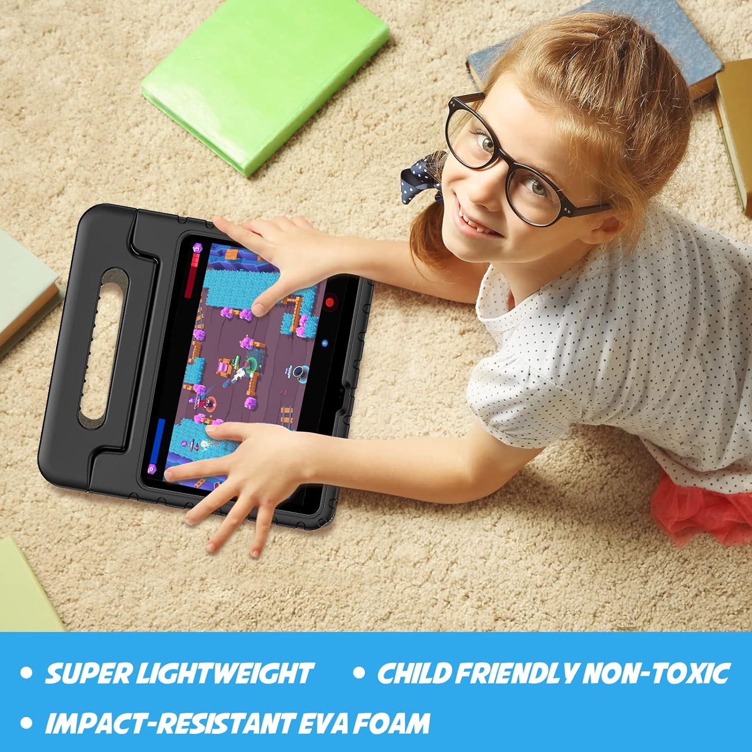 iPad Air 11'' & Pro 11'' 2024 Case EVA Kids School Black
