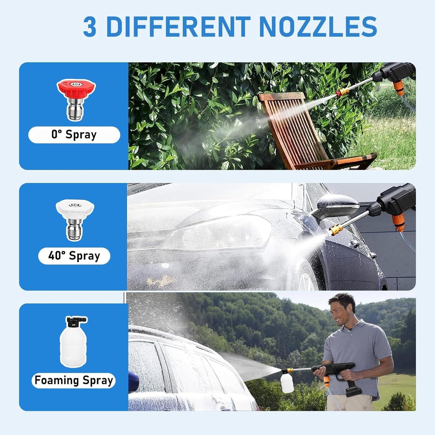 High Pressure Car Washer Foam Washer Rechargeable