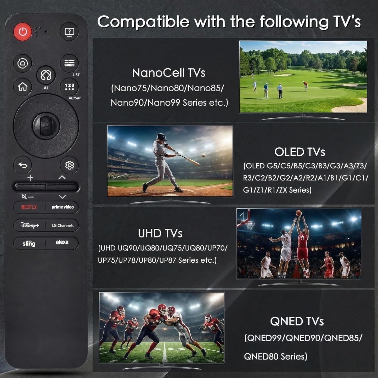 Replacement LG TV Remote Magic Remote MR25GA