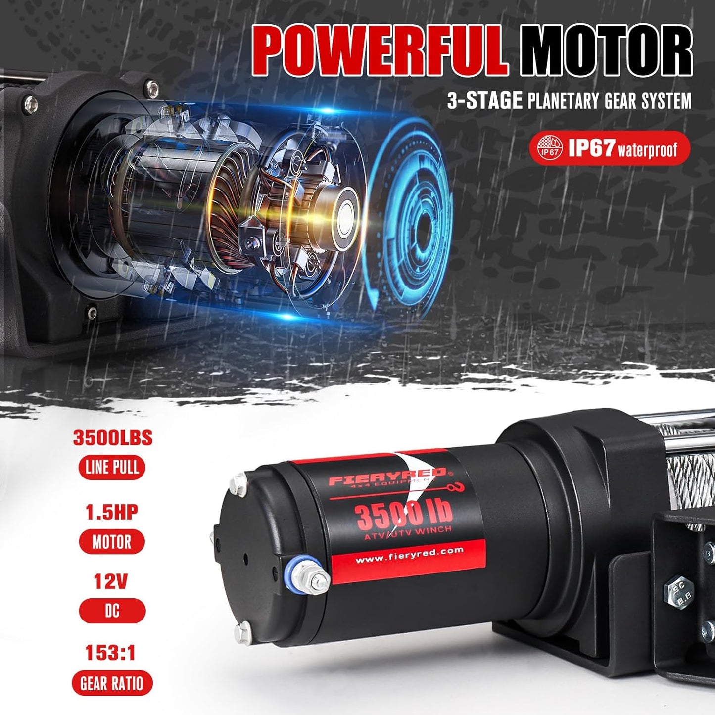 Electric Winch ATV Motor