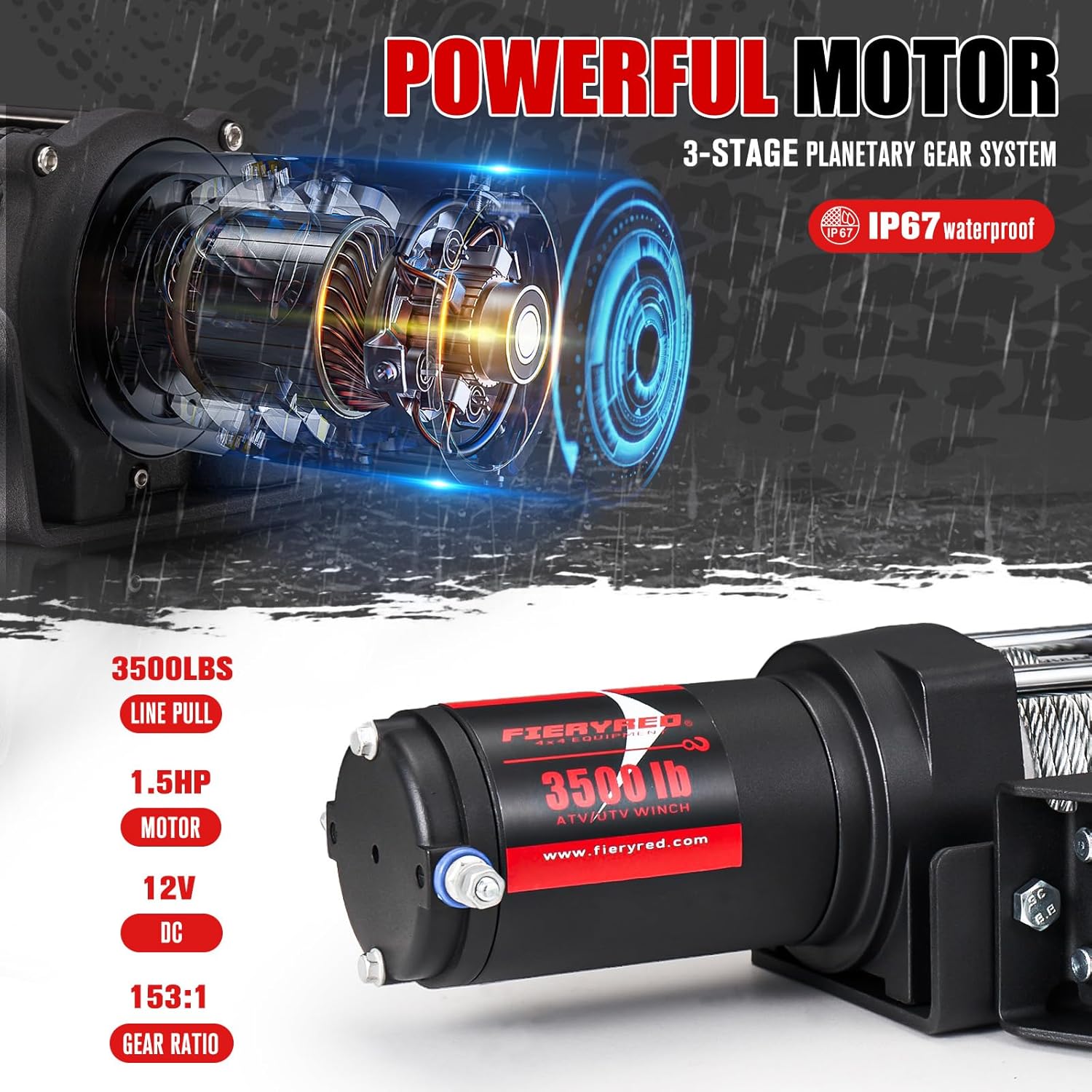 Electric Winch ATV Motor