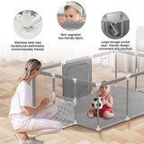 Playpen Safety Gate Pen Fence Playground Indoor Play Activity Centre Game Room Enclosure Barrier Yard Mesh Walls 120x230cm