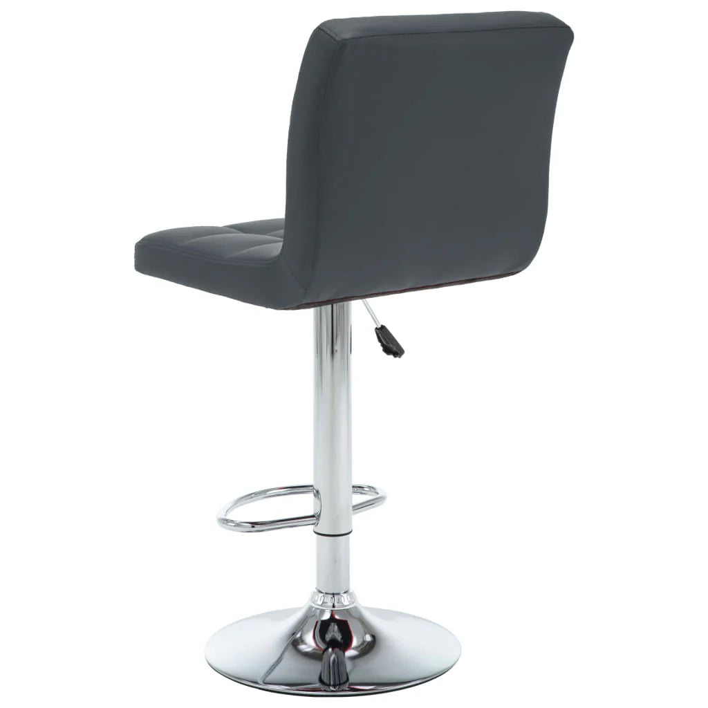 Adjustable Bar Stool PU Leather (Grey)