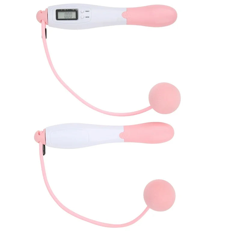 Cordless Skipping Digital Jump Rope (Pink/White)
