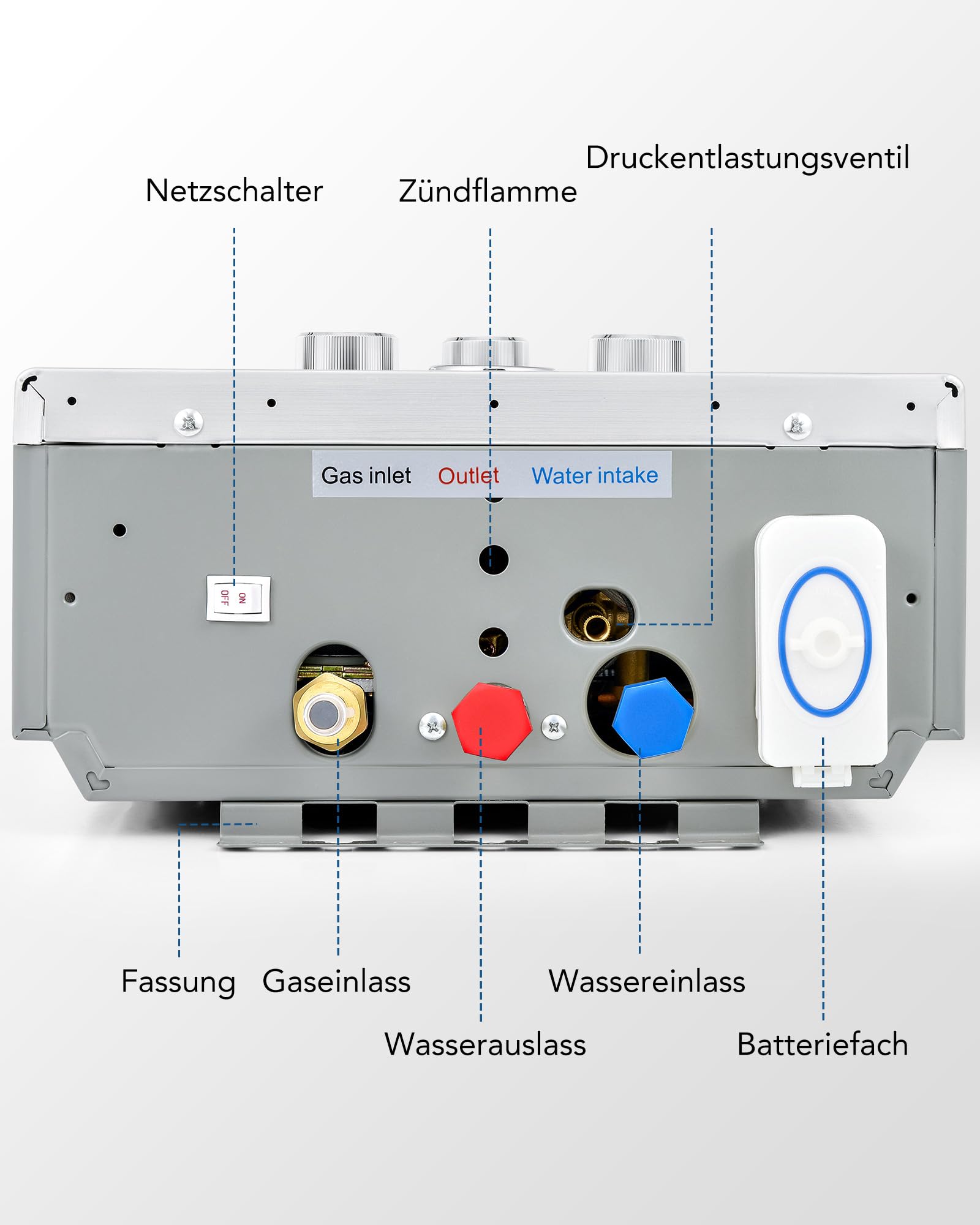 Gas Water Heating 8L + 12V Pump