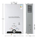 Gas Water Heating 8L + 12V Pump