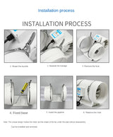 8'' Silent Inline Extractor Fan Exhaust Duct