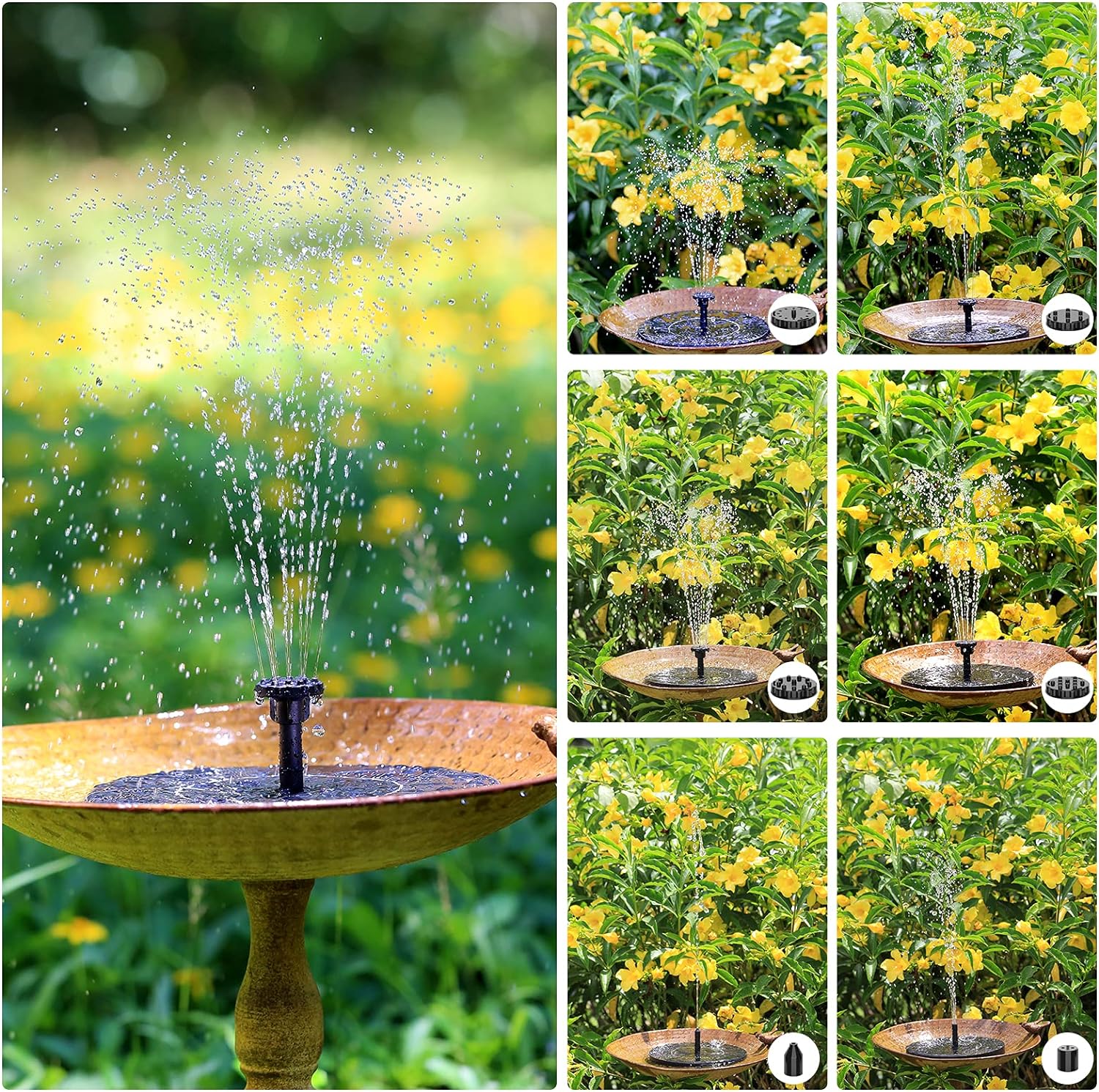 16cm Floating Solar Water Fountain Pump