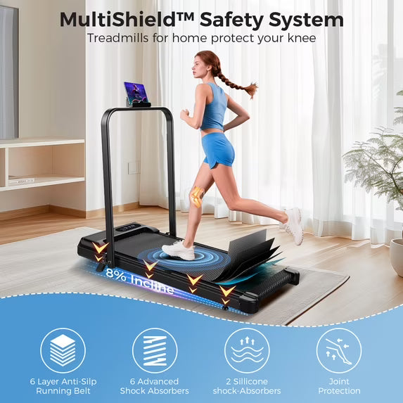 Foldable Walking Pad Treadmill Compact Flat