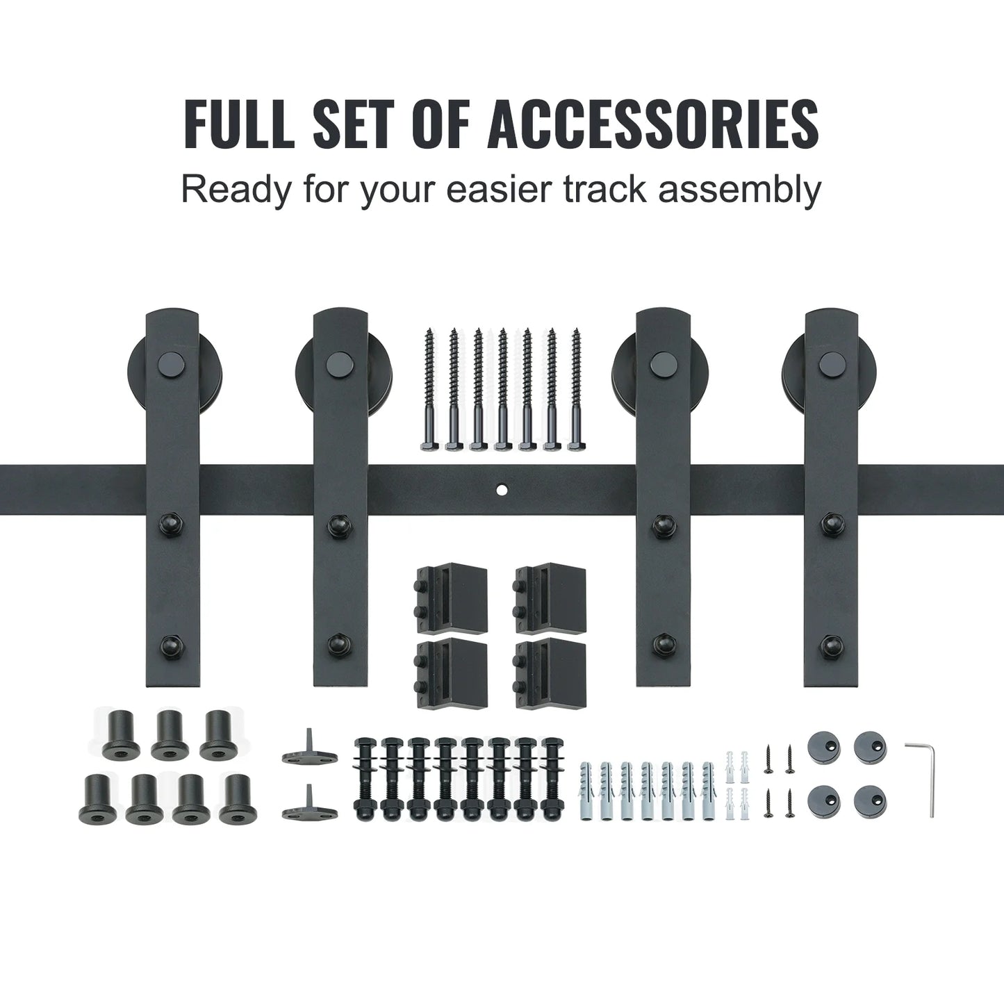 Barn Door Sliding Double Door Hardware Kit 3m