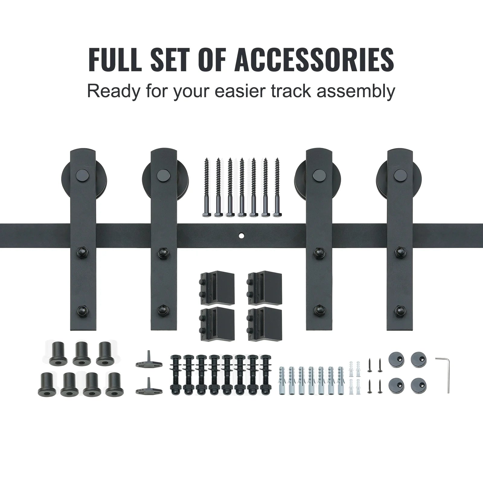 Barn Door Sliding Double Door Hardware Kit 3m