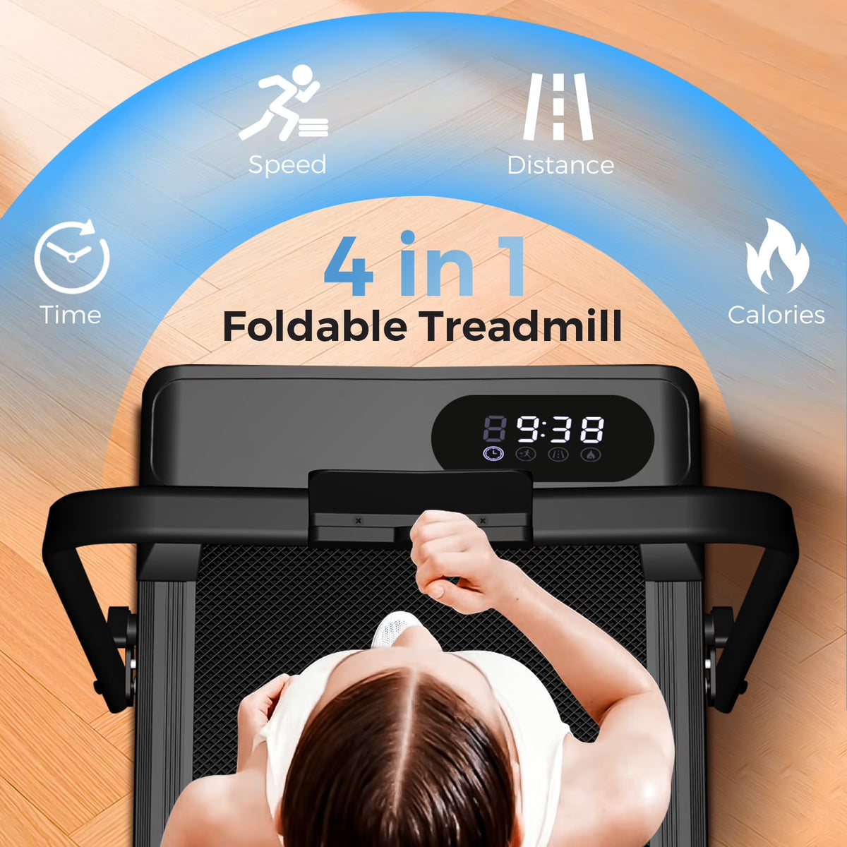 Foldable Walking Pad Treadmill Compact Flat