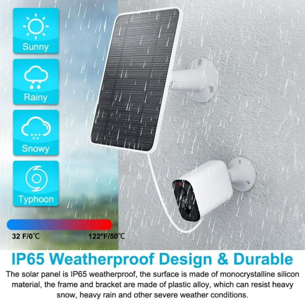 Solar Panel Charger for Arlo Pro 3 Pro 4 Pro 5S Ultra 1 Ultra 2 Go 2 Floodlight