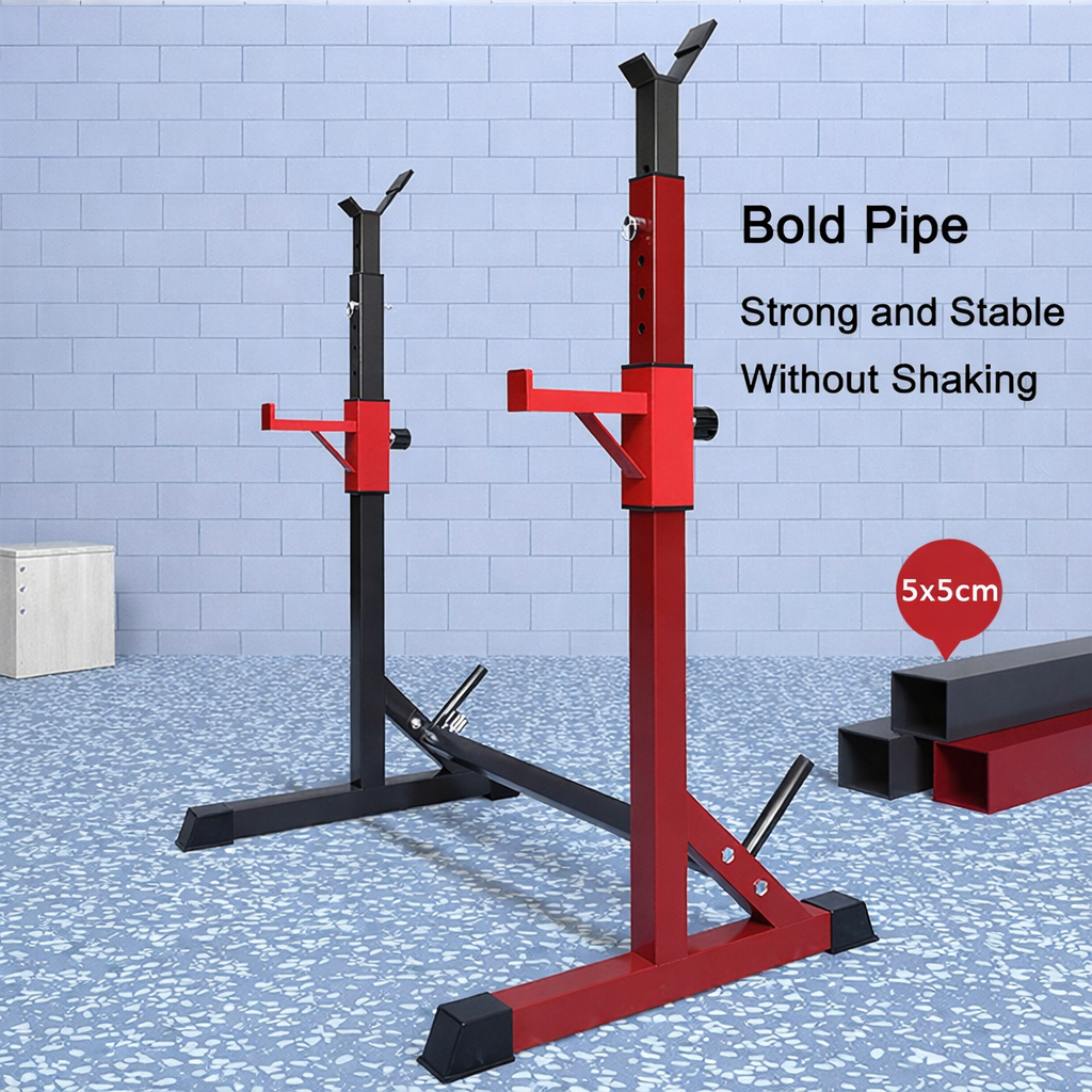 Adjustable Barbell Squat Rack Stand