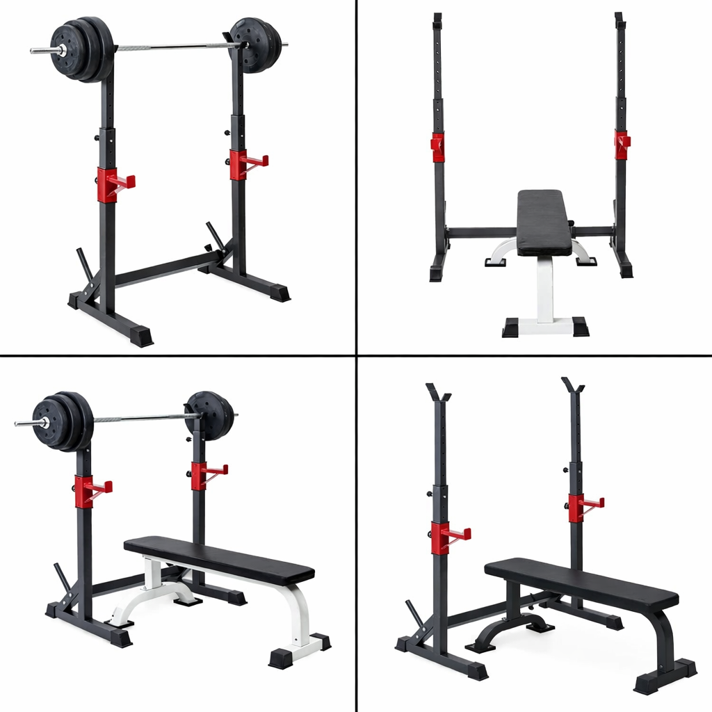 Adjustable Barbell Squat Rack Stand