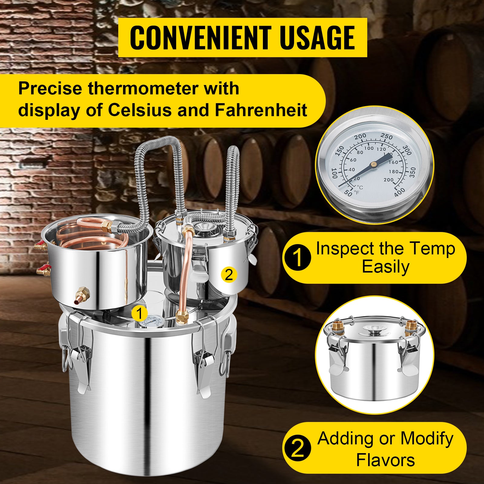 Alcohol Distiller 50L - Dual Condenser Alcohol & Water Distiller Kit