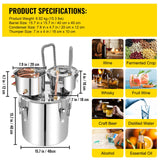 Alcohol Distiller 50L - Dual Condenser Alcohol & Water Distiller Kit