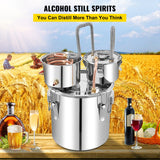 Alcohol Distiller 50L - Dual Condenser Alcohol & Water Distiller Kit