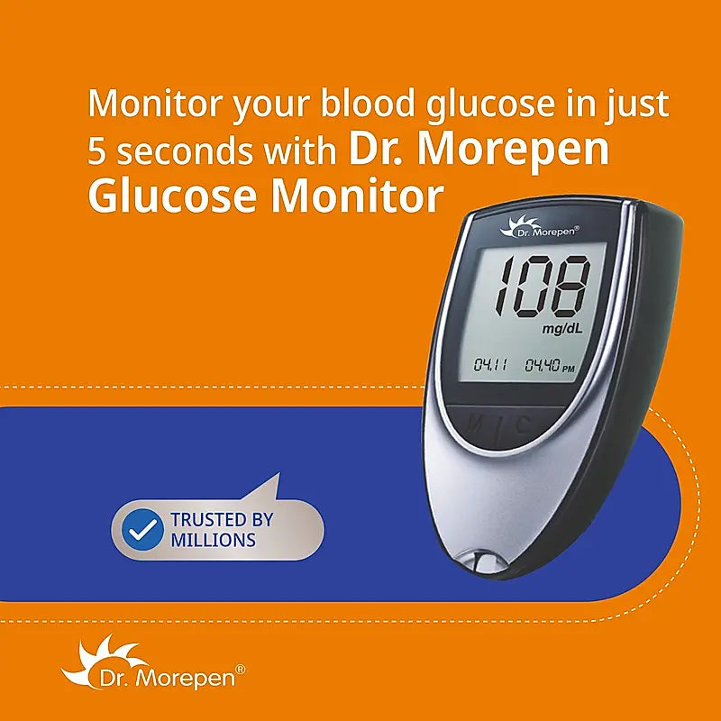 Dr. Morepen BG-03 Gluco One Glucometer Combo, 50 Strips