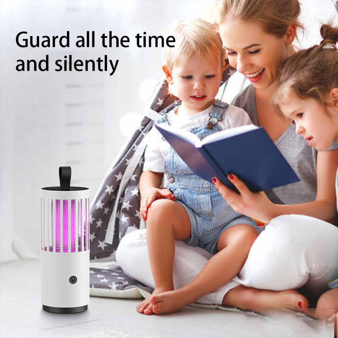 Portable Electric Mosquito Lamp USB Mosquito Zapper Killer (White)