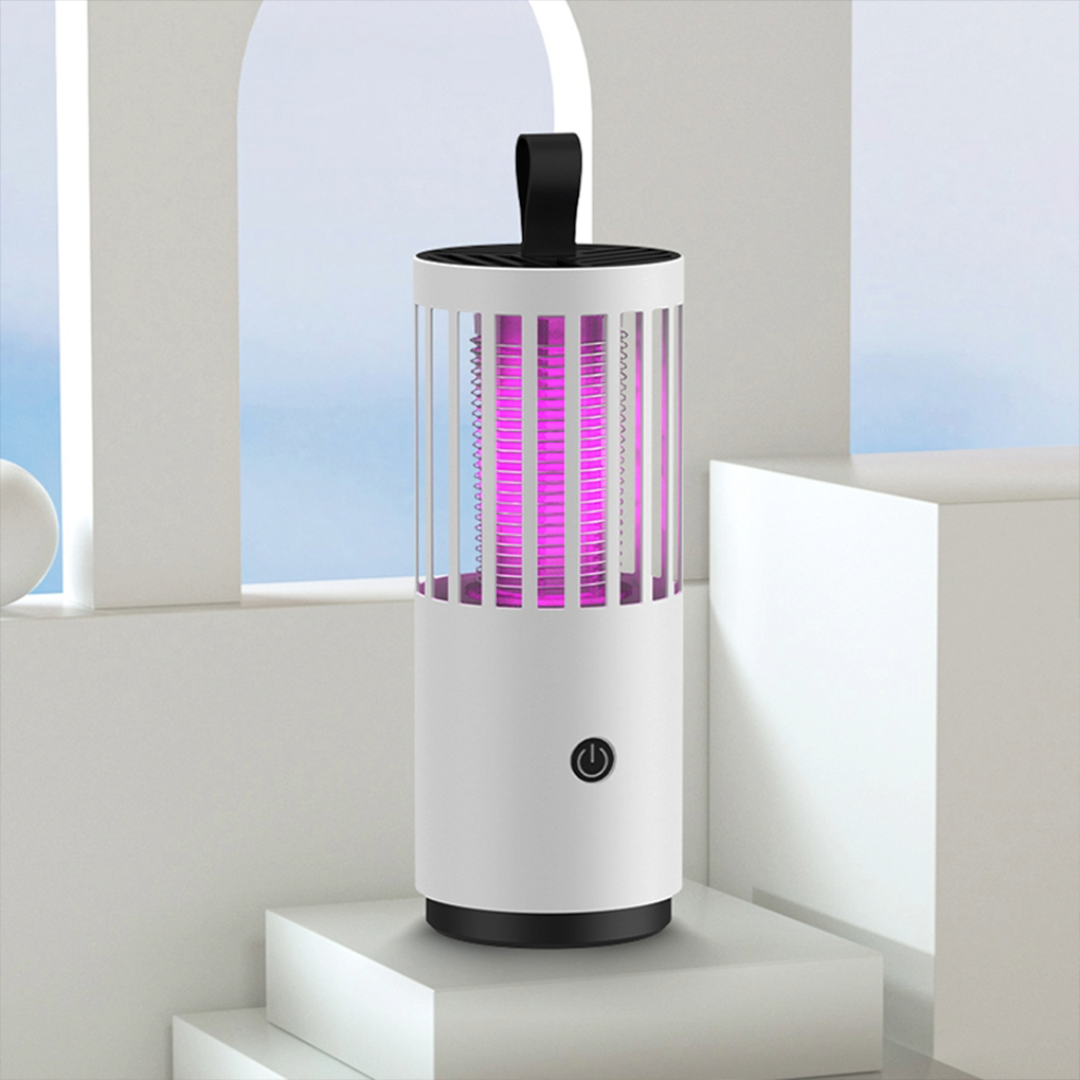 Portable Electric Mosquito Lamp USB Mosquito Zapper Killer (White)