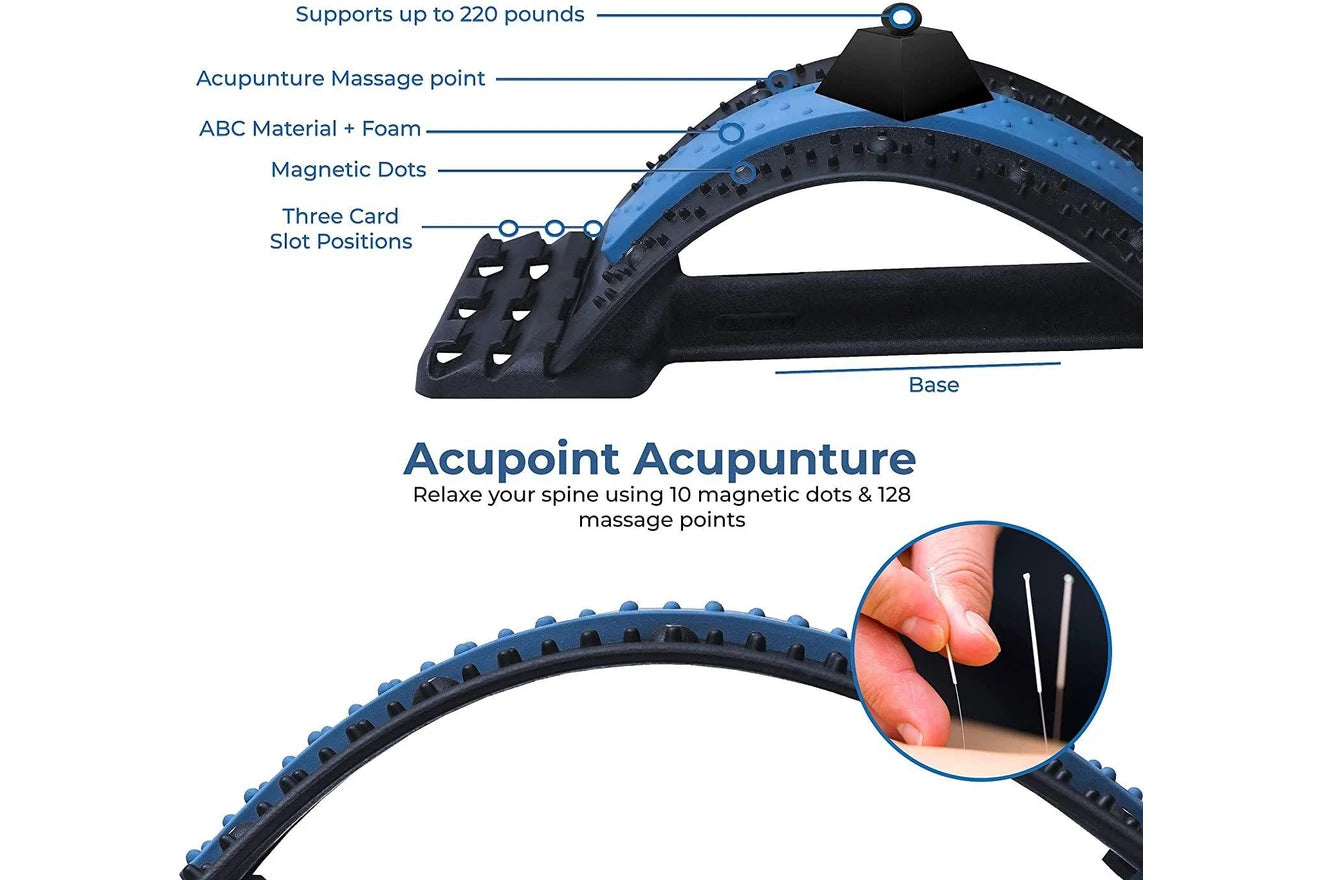 Adjustable Back Stretcher – Multi-Level Lumbar Support for Pain Relief in Bed, Chair, or Car