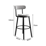 Bar Stools Velvet Chair Bar Stool Grey
