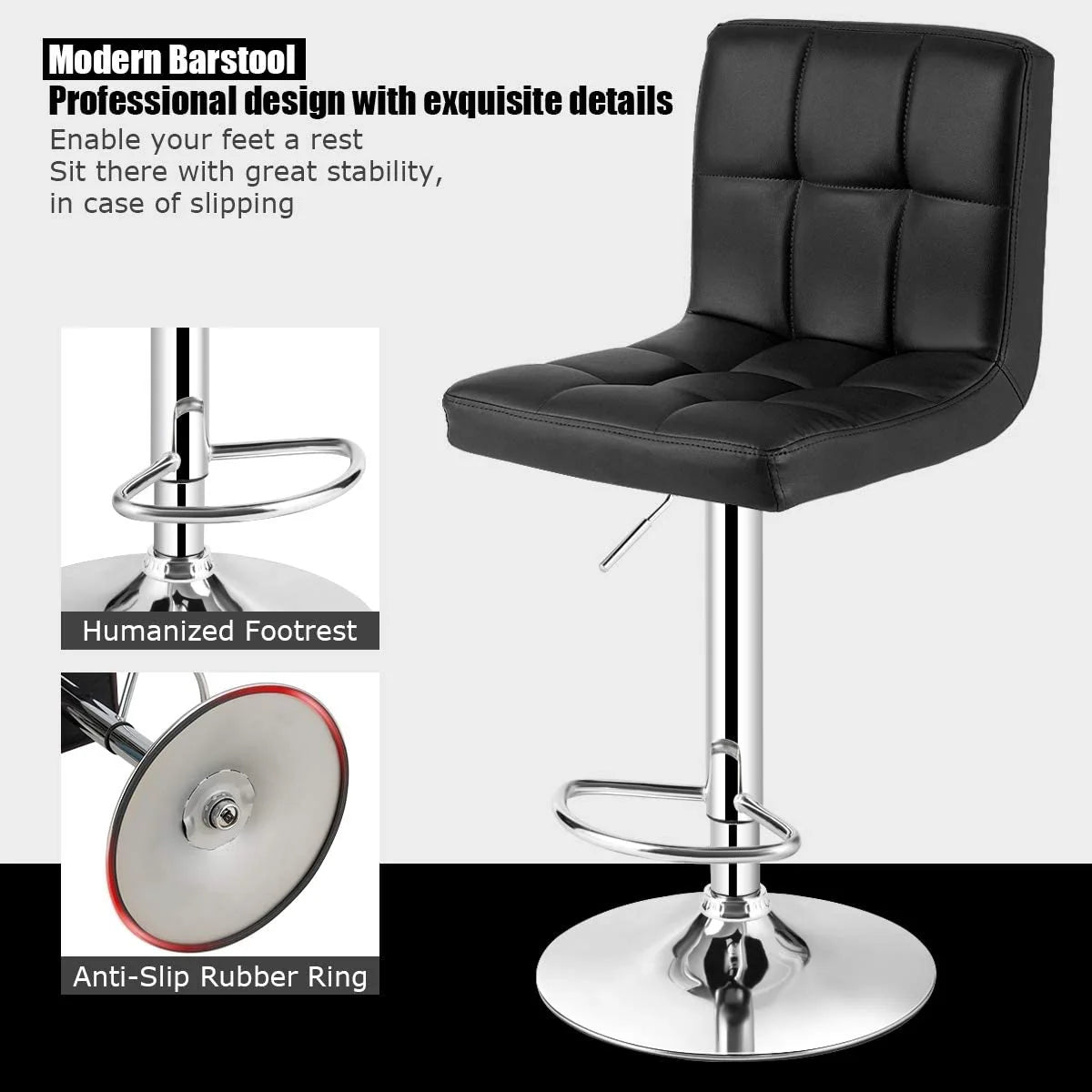 Bar Stool With Pu Leather Bar Stools