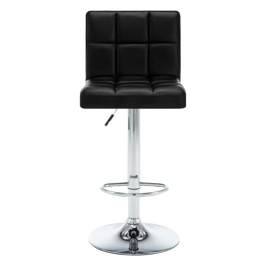 Adjustable Bar Stools With Pu Leather (Black)