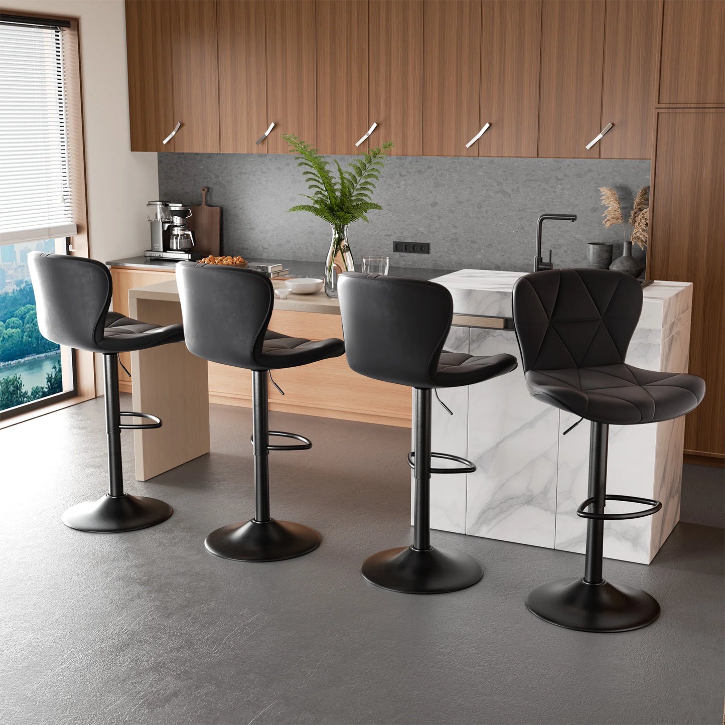 Bar Stools Adjustable Swivel Bar Stools