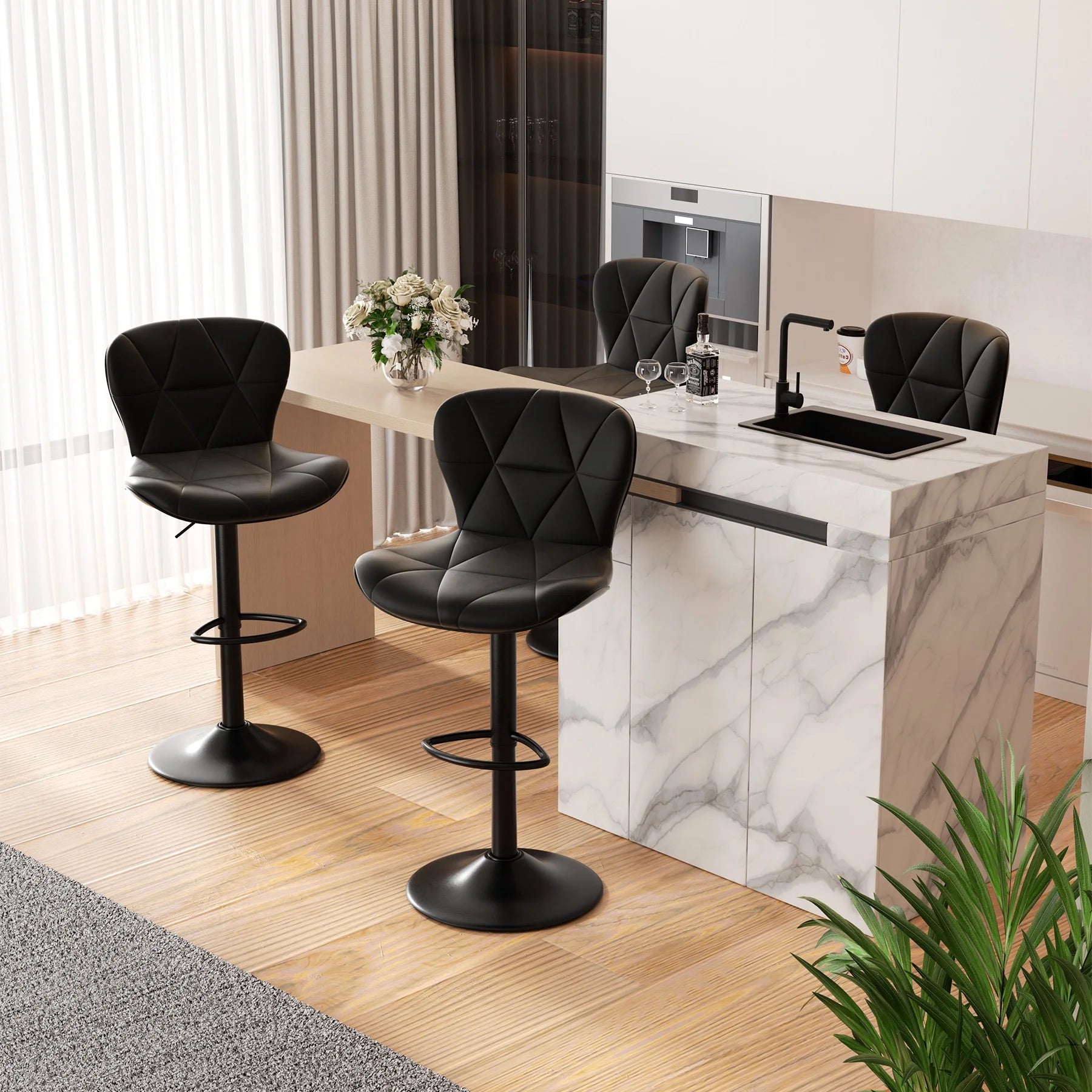 Bar Stools Adjustable Swivel Bar Stools