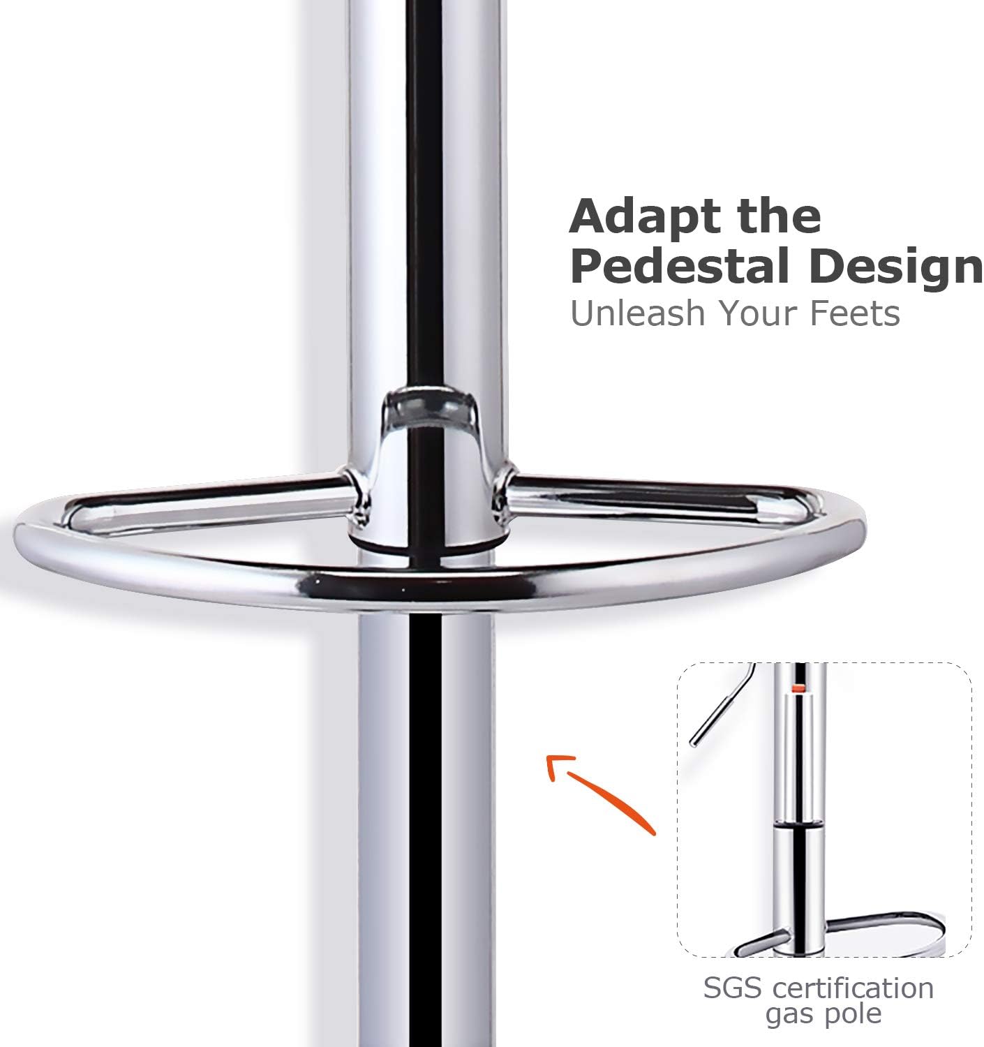 Bar Stools With Pu Leather Height Adjustable Bar Stools
