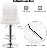 Bar Stools With Pu Leather Height Adjustable Bar Stools