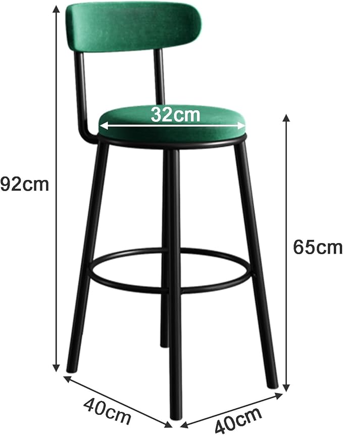 Bar Stools Velvet Kitchen Stool Green