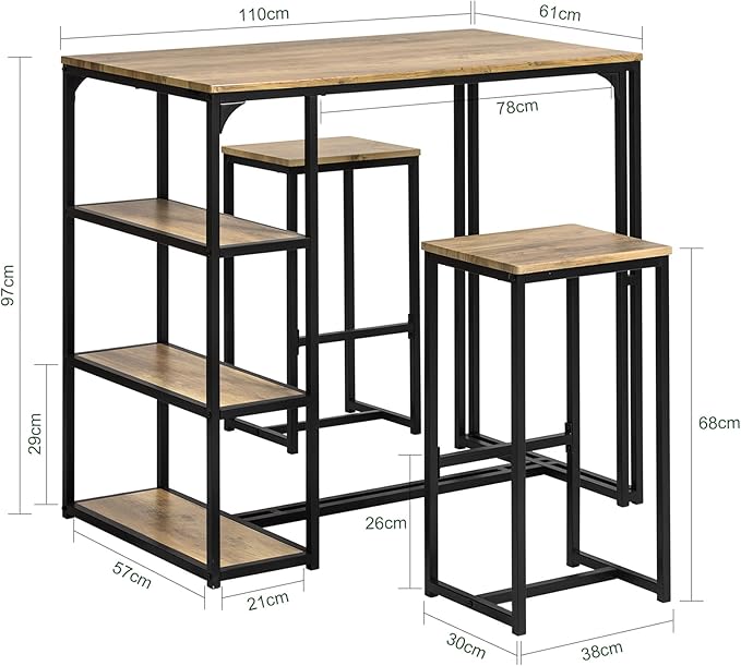 Bar Table Set with Bar Stools