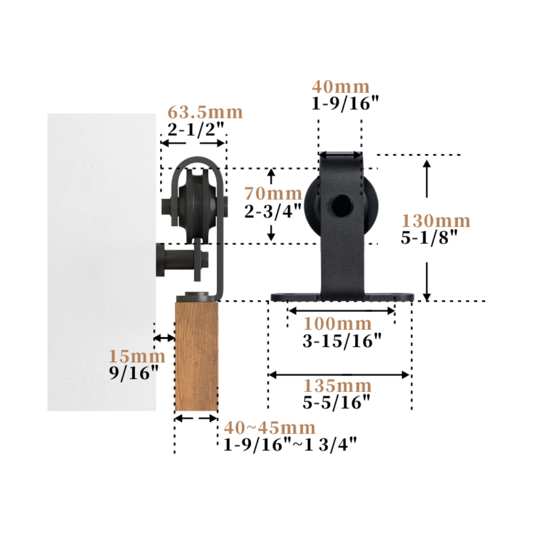 Barn Door Hardware 2.5m