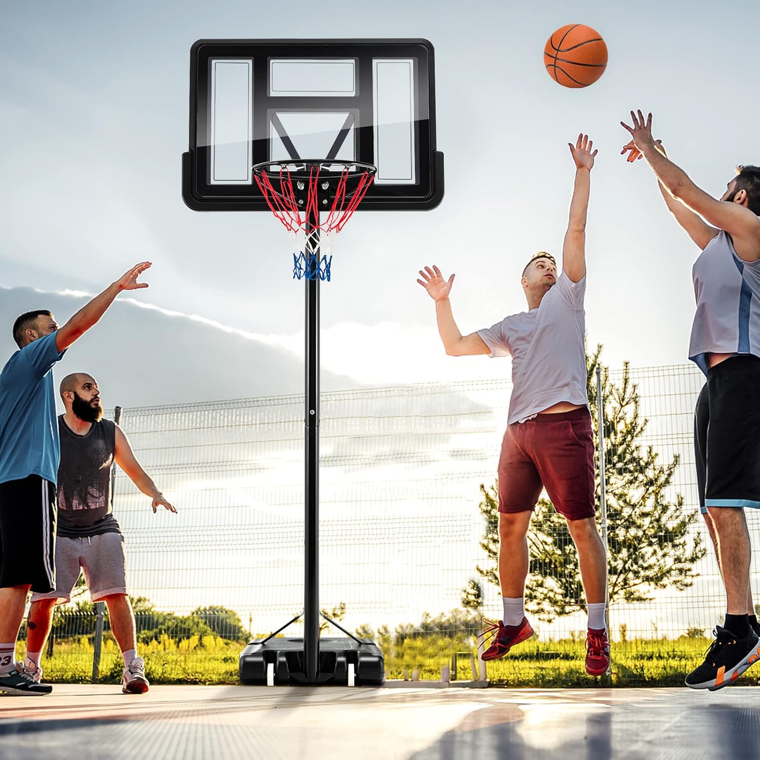 Basketball Hoop with stand height adjustable Hoop 3.05m