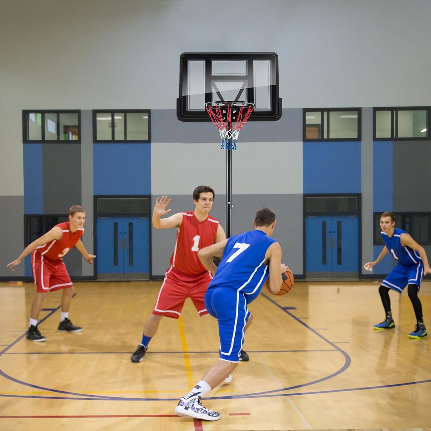 Basketball Hoop with stand height adjustable Hoop 3.05m