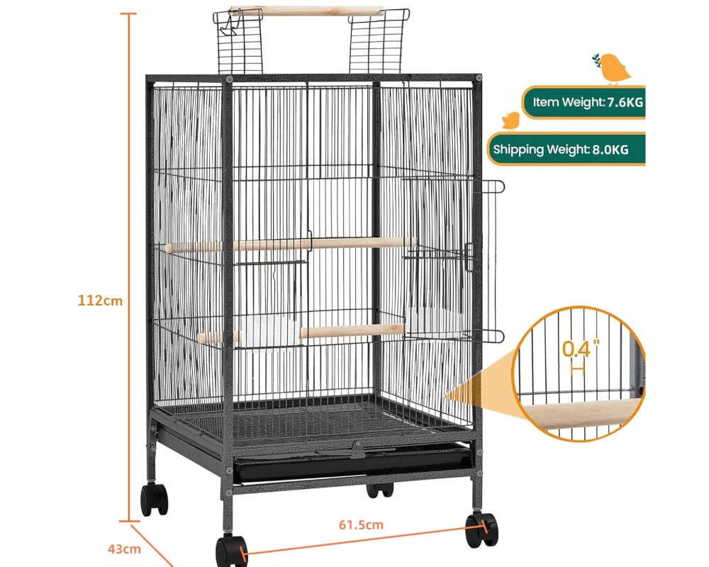 Bird Cage Parrot Aviary Perch Carrier