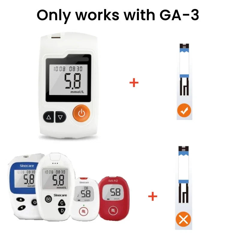 Sinocare GA-3 Blood Glucose Meter Blood Sugar Monitor