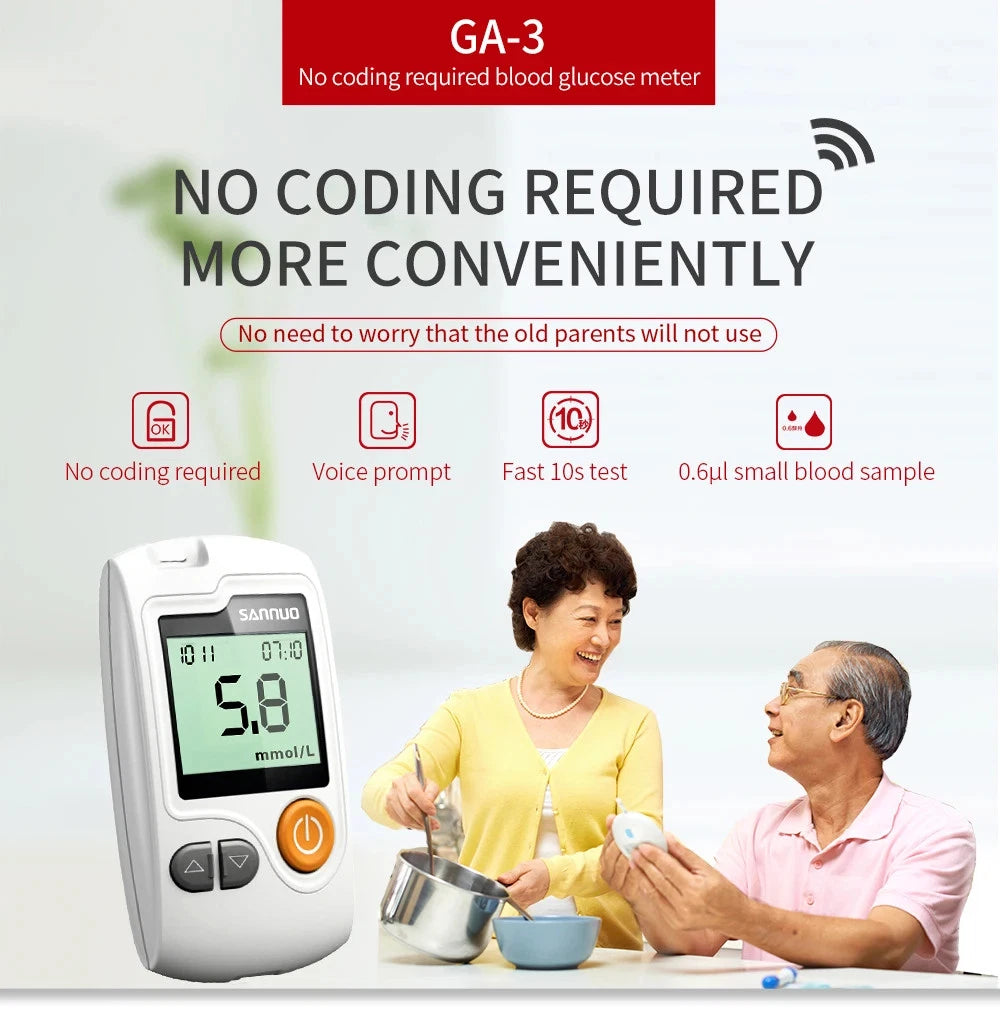 Sinocare GA-3 Blood Glucose Meter Blood Sugar Monitor