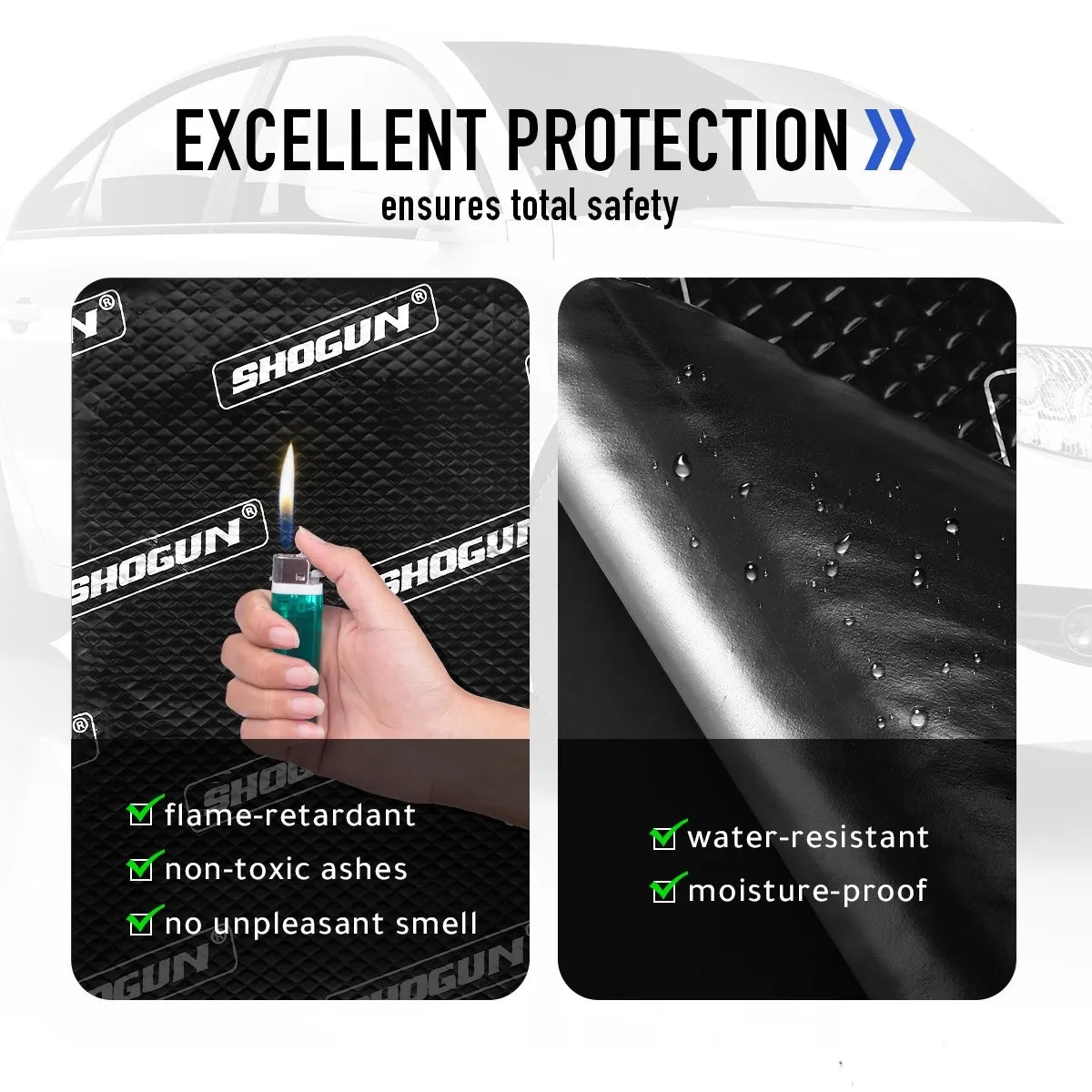 Butyl Sound Deadener Insulation Car Deadening Mat Automotive Proofing Noise Shield Truck Vibration 2.7mm Rubber 4SQM 20Pcs
