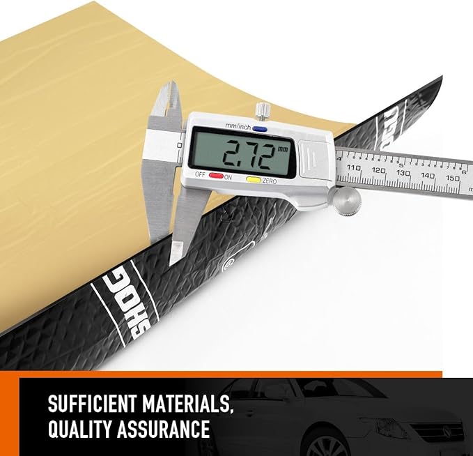 Butyl Sound Deadener Insulation Car Deadening Mat Automotive Proofing Noise Shield Truck Vibration 2.7mm Rubber 4SQM 20Pcs