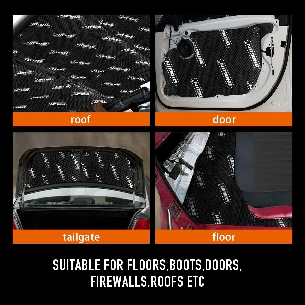 Butyl Sound Deadener Insulation Car Deadening Mat Automotive Proofing Noise Shield Truck Vibration 2.7mm Rubber 4SQM 20Pcs