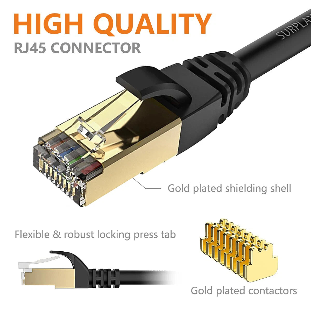 LAN Cable CAT 7 Ethernet Cable 10m