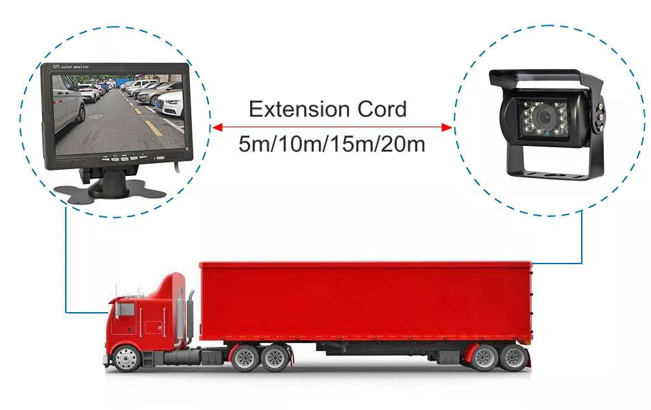 7" Monitor Reverse Camera Rear View Parking (AV Plug)