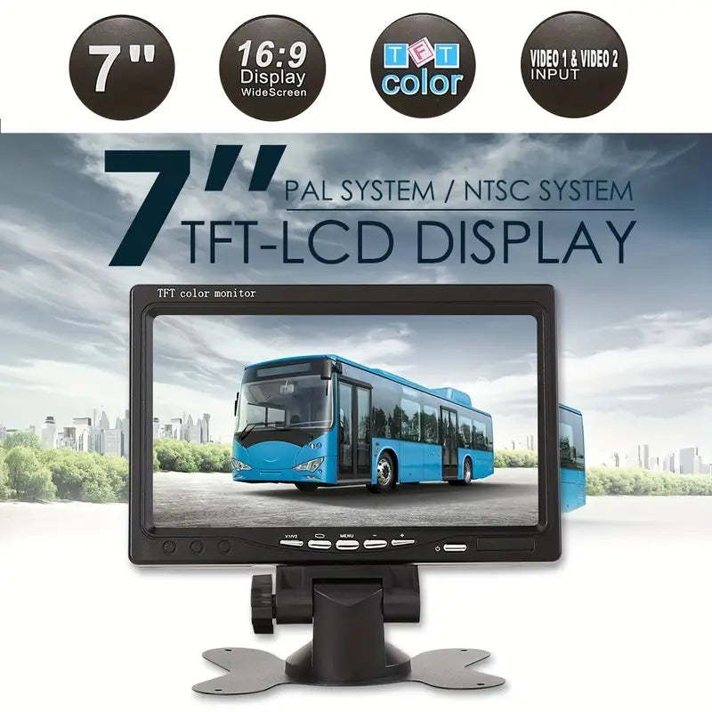 7" Monitor Reverse Camera Rear View Parking (AV Plug)
