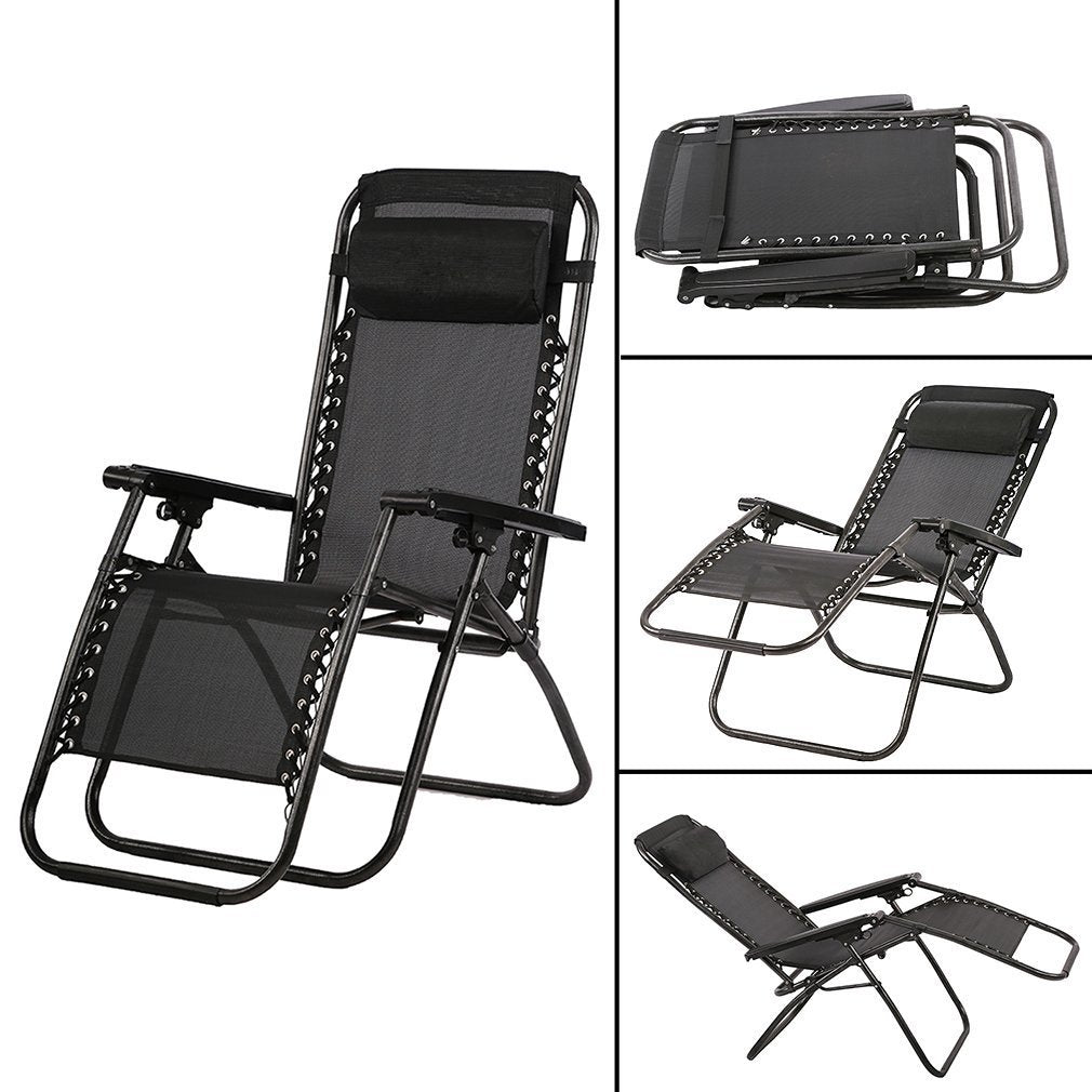 Camping Chair Zero Gravity Reclining Outdoor Garden Beach Chair