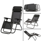 Camping Chair Zero Gravity Reclining Outdoor Garden Beach Chair