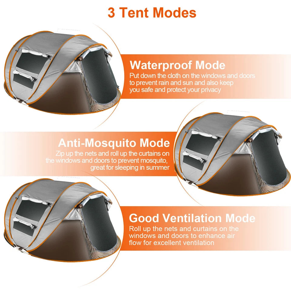 Camping Tent 4-6 Person Pop Up